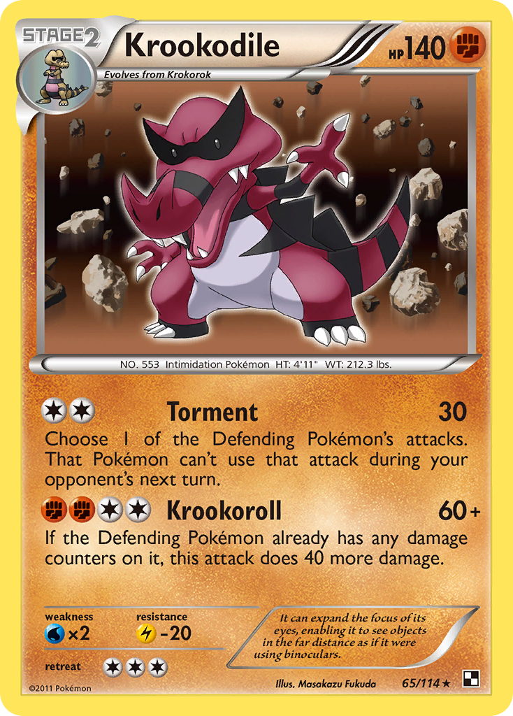 Krookodile (65/114) [Black & White: Base Set] | Exor Games Dartmouth