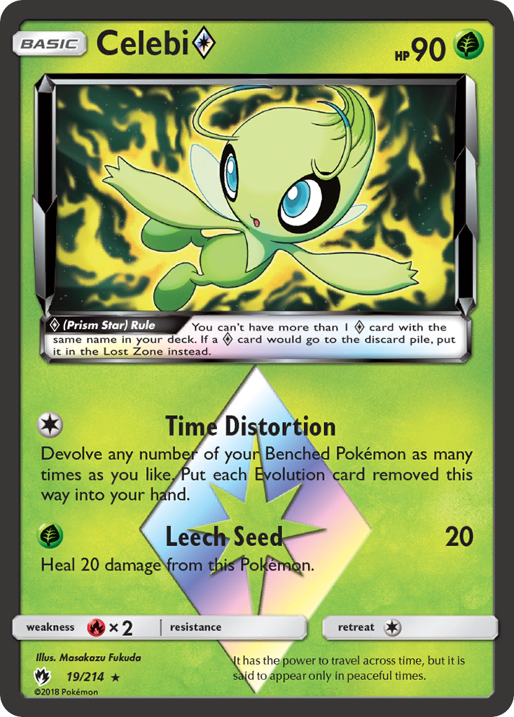 Celebi (19/214) (Prism Star) [Sun & Moon: Lost Thunder] | Exor Games Dartmouth