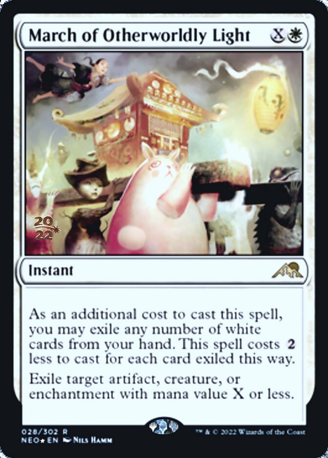 March of Otherworldly Light [Kamigawa: Neon Dynasty Prerelease Promos] | Exor Games Dartmouth