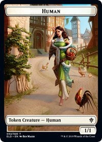 Human // Food (15) Double-sided Token [Throne of Eldraine Tokens] | Exor Games Dartmouth