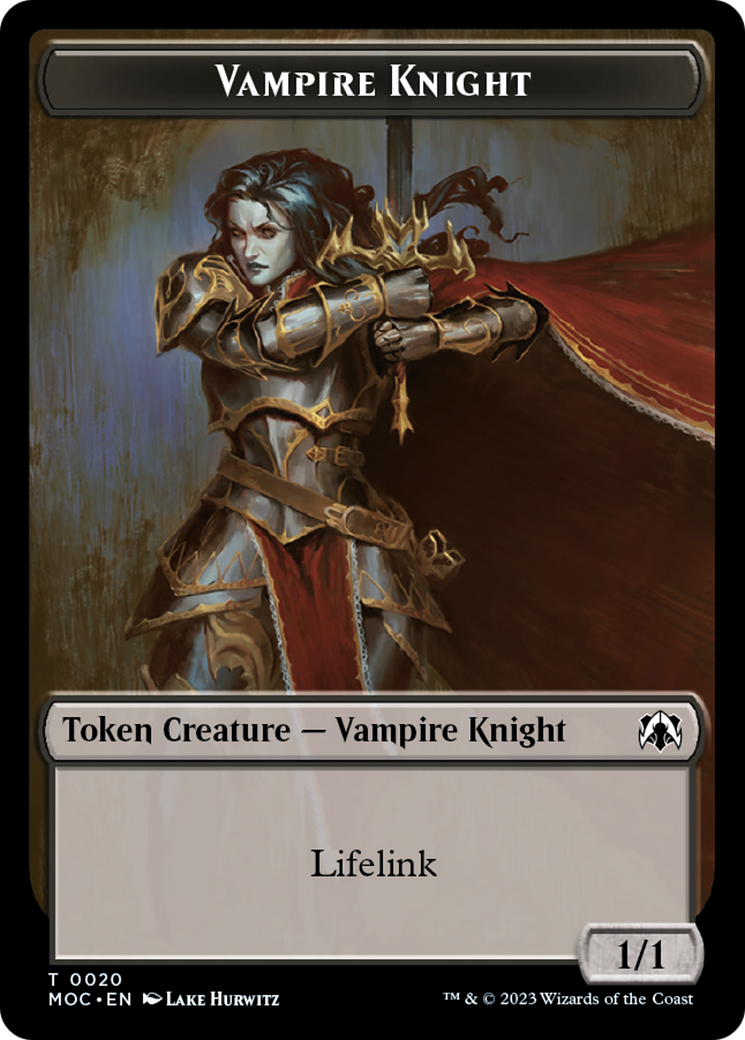 Vampire Knight // Soldier Double-Sided Token [March of the Machine Commander Tokens] | Exor Games Dartmouth