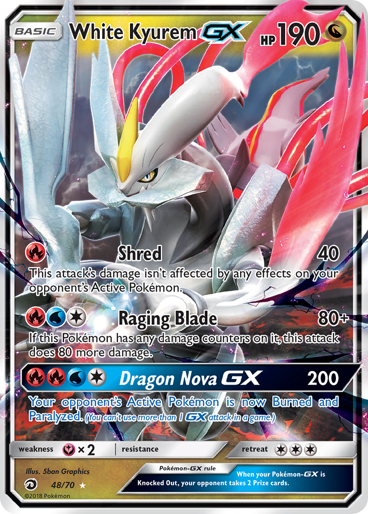 White Kyurem GX (48/70) [Sun & Moon: Dragon Majesty] | Exor Games Dartmouth