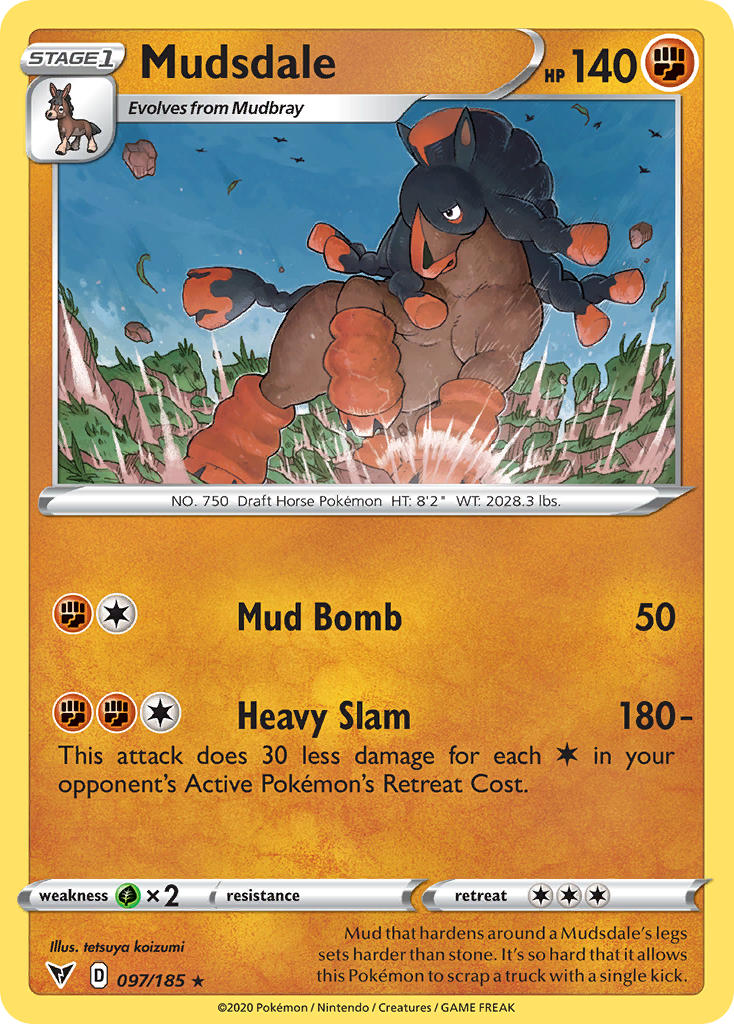 Mudsdale (097/185) [Sword & Shield: Vivid Voltage] | Exor Games Dartmouth