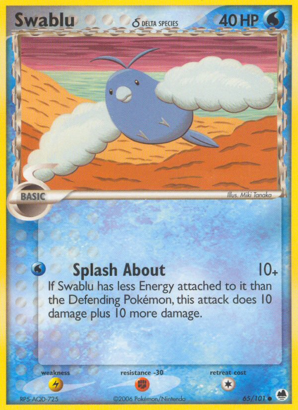 Swablu (65/101) (Delta Species) [EX: Dragon Frontiers] | Exor Games Dartmouth