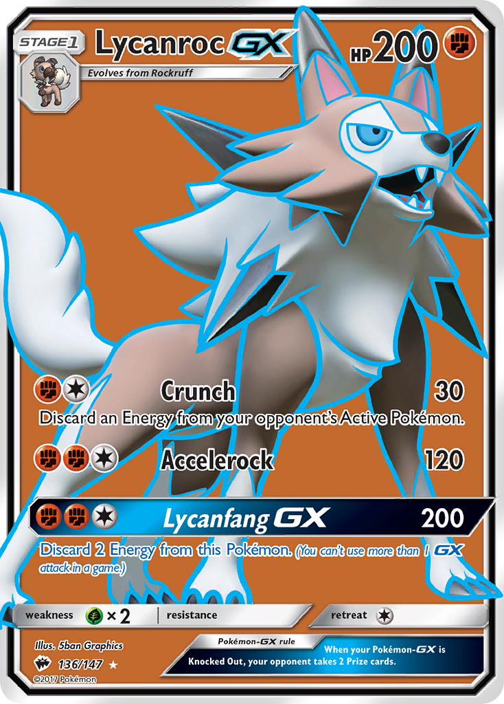 Lycanroc GX (136/147) [Sun & Moon: Burning Shadows] | Exor Games Dartmouth