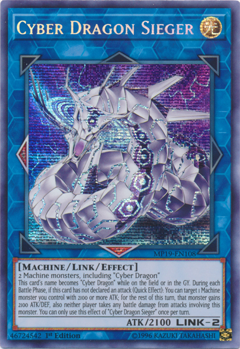 Cyber Dragon Sieger [MP19-EN108] Prismatic Secret Rare | Exor Games Dartmouth