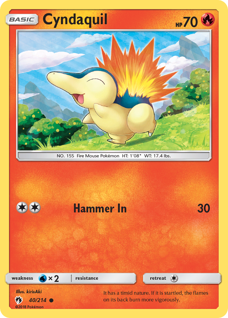 Cyndaquil (40/214) [Sun & Moon: Lost Thunder] | Exor Games Dartmouth