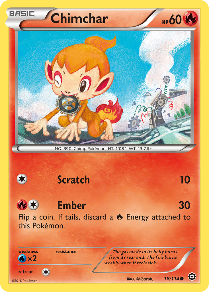 Chimchar (18/114) [XY: Steam Siege] | Exor Games Dartmouth