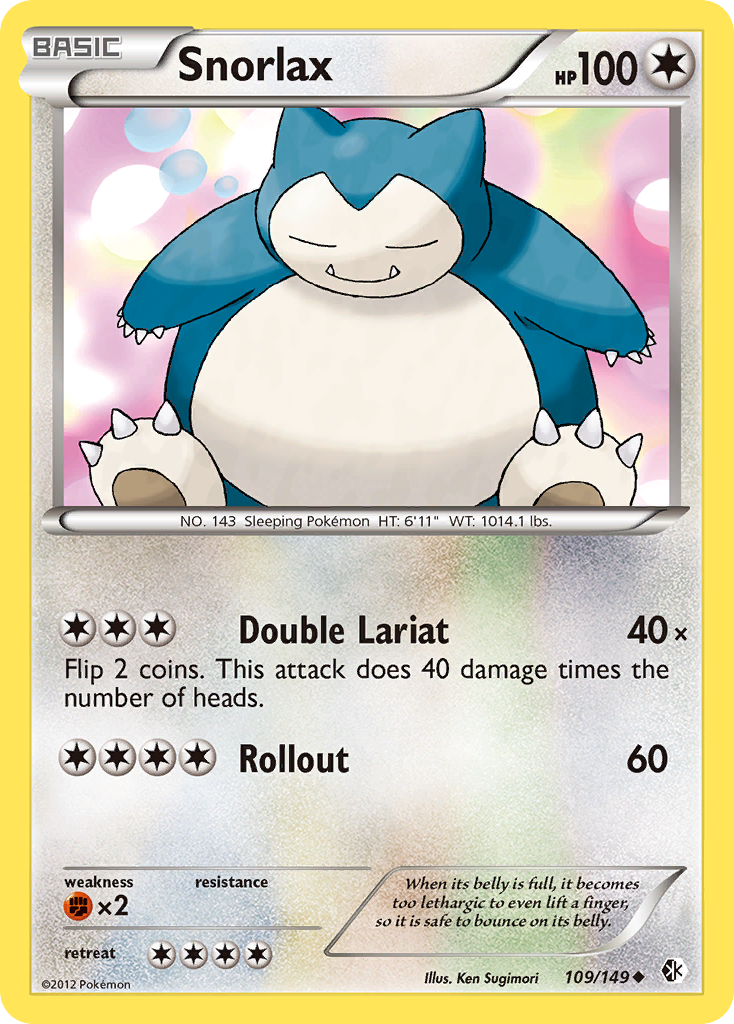 Snorlax (109/149) [Black & White: Boundaries Crossed] | Exor Games Dartmouth