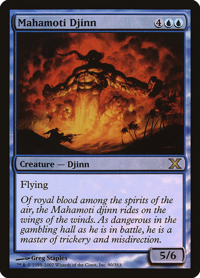 Mahamoti Djinn (Premium Foil) [Tenth Edition] | Exor Games Dartmouth