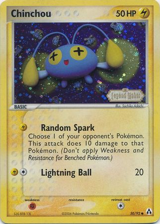 Chinchou (50/92) (Stamped) [EX: Legend Maker] | Exor Games Dartmouth