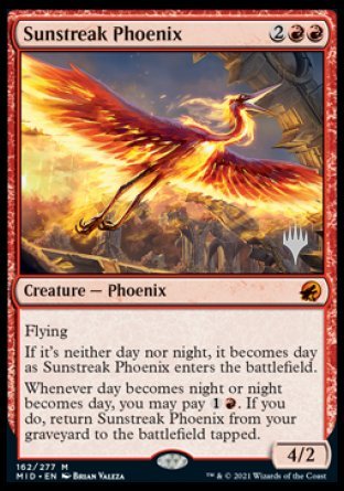 Sunstreak Phoenix (Promo Pack) [Innistrad: Midnight Hunt Promos] | Exor Games Dartmouth