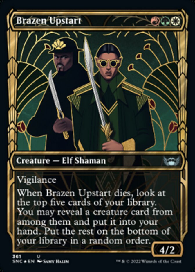 Brazen Upstart (Showcase Golden Age Gilded Foil) [Streets of New Capenna] | Exor Games Dartmouth