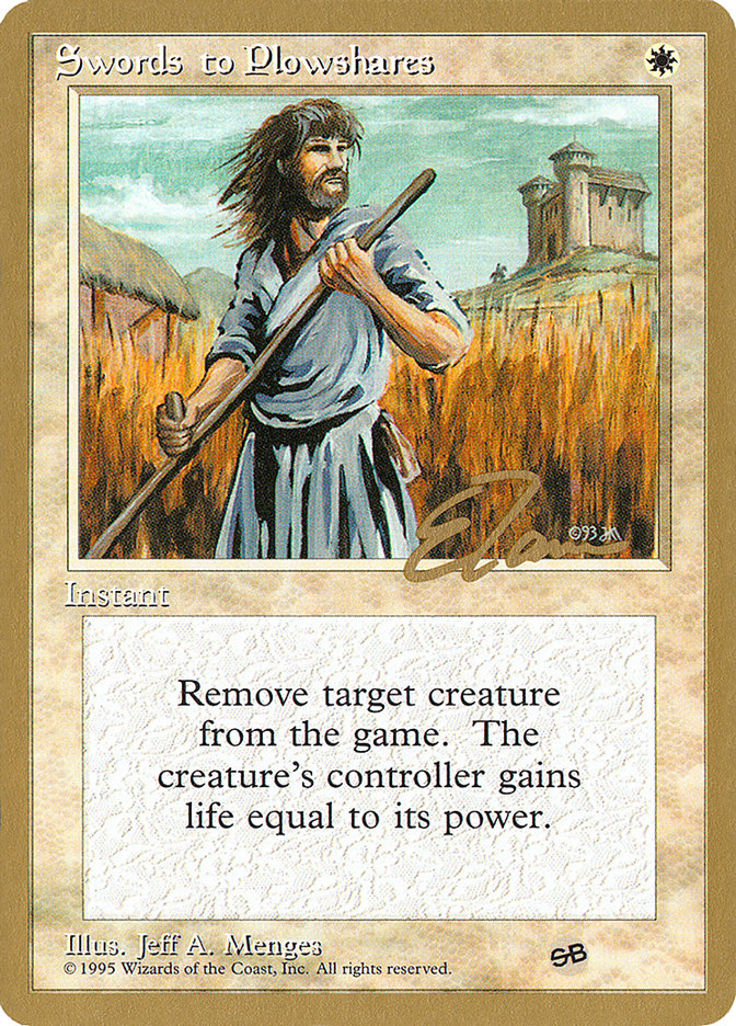 Swords to Plowshares (Eric Tam) (SB) [Pro Tour Collector Set] | Exor Games Dartmouth