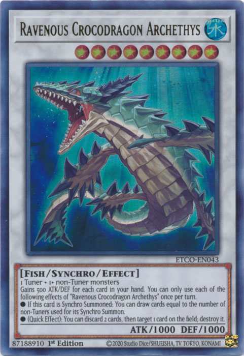 Ravenous Crocodragon Archethys [ETCO-EN043] Ultra Rare | Exor Games Dartmouth