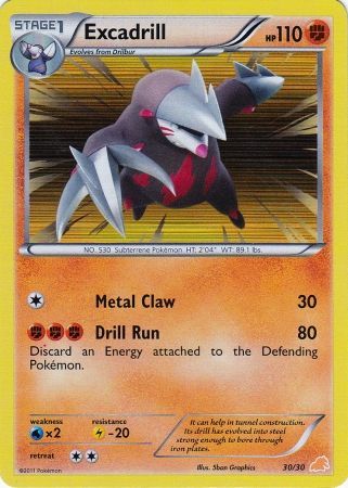 Excadrill (30/30) [Black & White: Trainer Kit - Excadrill] | Exor Games Dartmouth