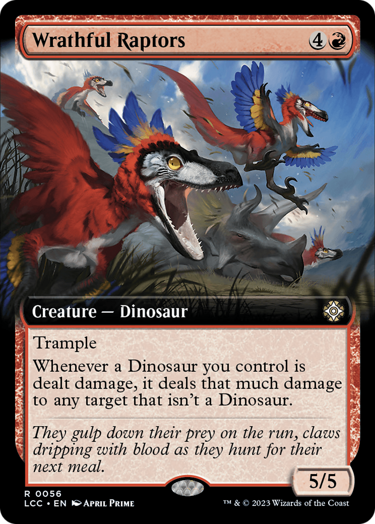 Wrathful Raptors (Extended Art) [The Lost Caverns of Ixalan Commander] | Exor Games Dartmouth