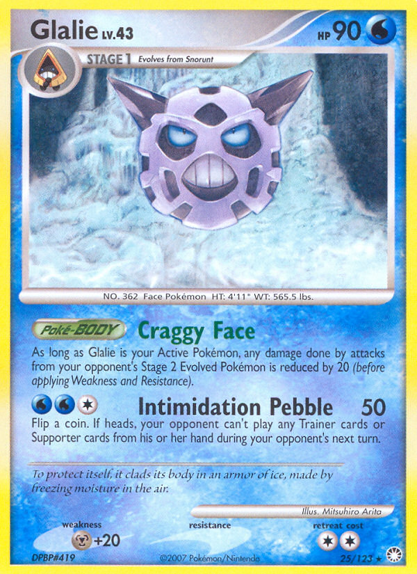 Glalie (25/123) [Diamond & Pearl: Mysterious Treasures] | Exor Games Dartmouth