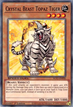 Crystal Beast Topaz Tiger [SGX1-ENF06] Common | Exor Games Dartmouth