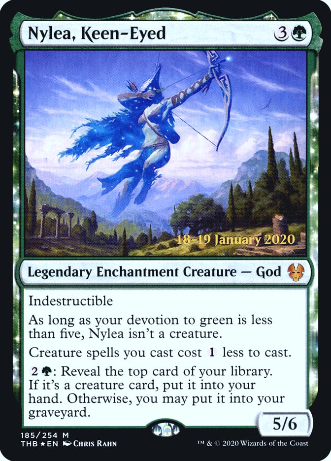 Nylea, Keen-Eyed [Theros Beyond Death Prerelease Promos] | Exor Games Dartmouth