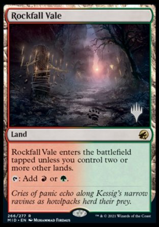 Rockfall Vale (Promo Pack) [Innistrad: Midnight Hunt Promos] | Exor Games Dartmouth