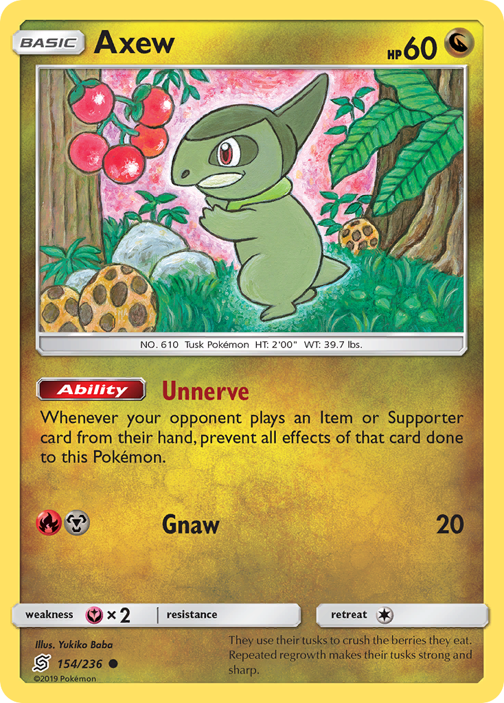 Axew (154/236) [Sun & Moon: Unified Minds] | Exor Games Dartmouth