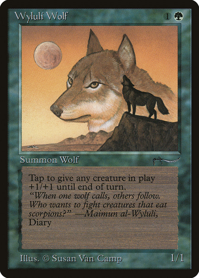 Wyluli Wolf (Dark Mana Cost) [Arabian Nights] | Exor Games Dartmouth