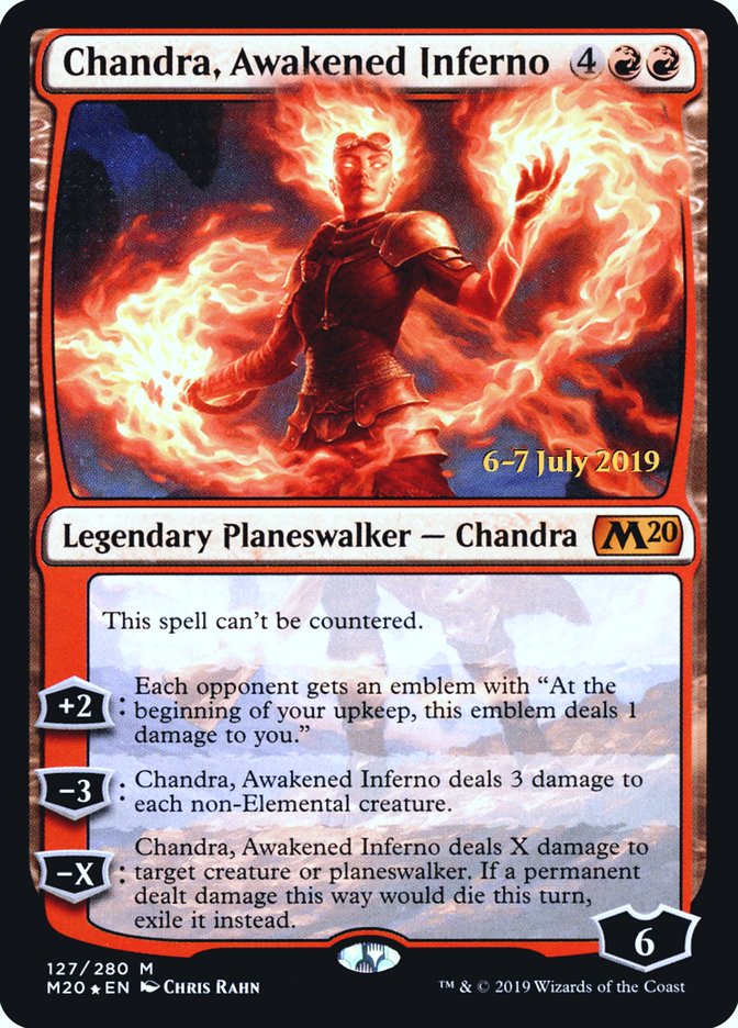 Chandra, Awakened Inferno  [Core Set 2020 Prerelease Promos] | Exor Games Dartmouth