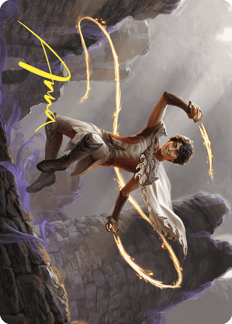 Kellan, the Fae-Blooded Art Card (Gold-Stamped Signature) [Wilds of Eldraine Art Series] | Exor Games Dartmouth