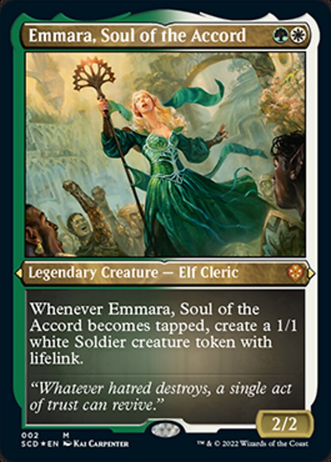 Emmara, Soul of the Accord (Foil Etched) [Starter Commander Decks] | Exor Games Dartmouth