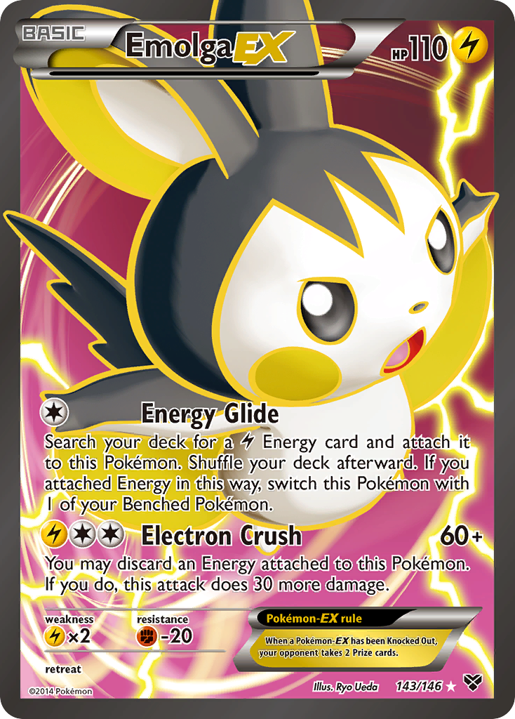 Emolga EX (143/146) [XY: Base Set] | Exor Games Dartmouth