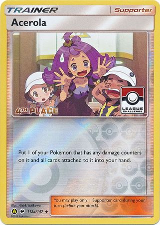 Acerola (112a/147) (League Promo 4th Place) [Sun & Moon: Burning Shadows] | Exor Games Dartmouth