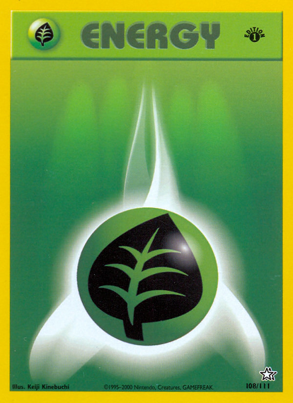 Grass Energy (108/111) [Neo Genesis 1st Edition] | Exor Games Dartmouth