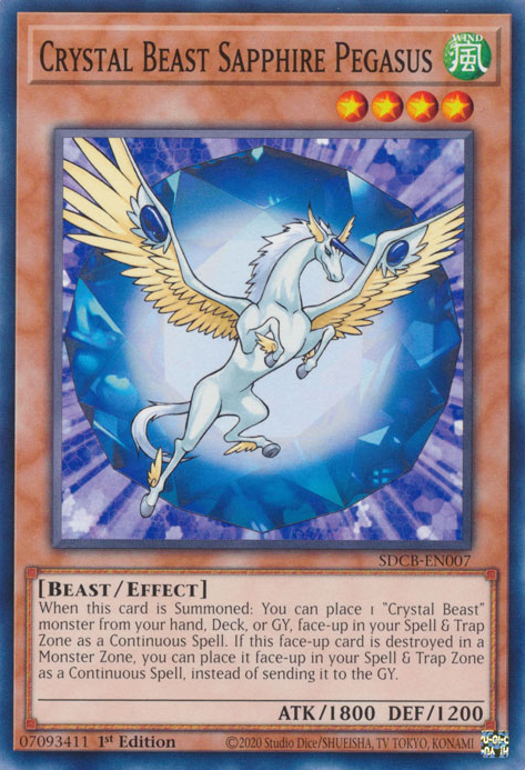 Crystal Beast Sapphire Pegasus [SDCB-EN007] Common | Exor Games Dartmouth