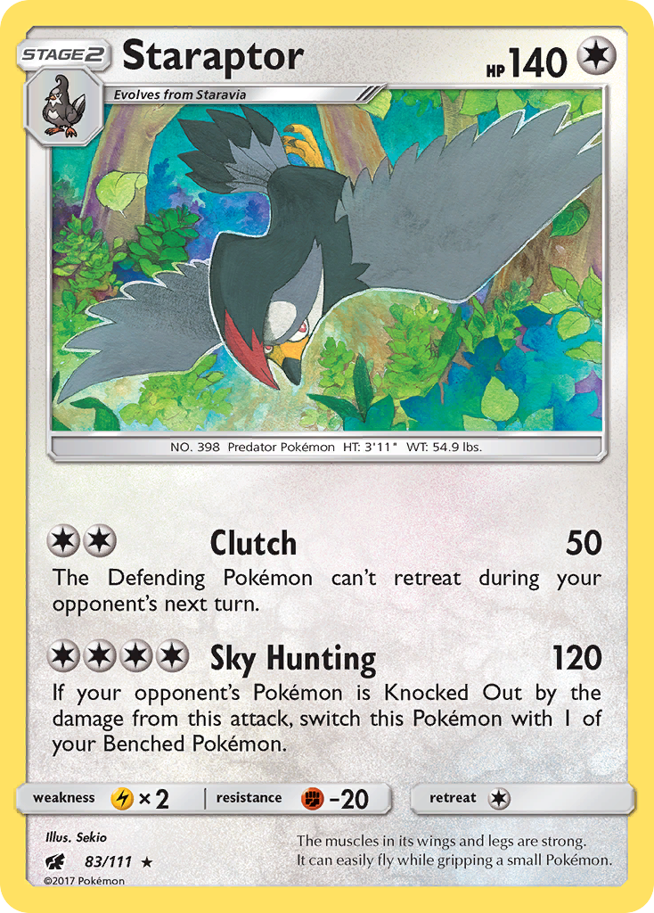 Staraptor (83/111) [Sun & Moon: Crimson Invasion] | Exor Games Dartmouth