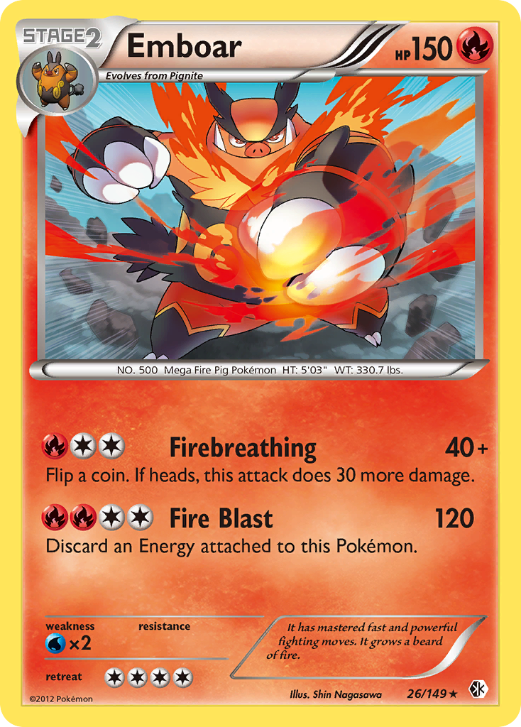 Emboar (26/149) [Black & White: Boundaries Crossed] | Exor Games Dartmouth