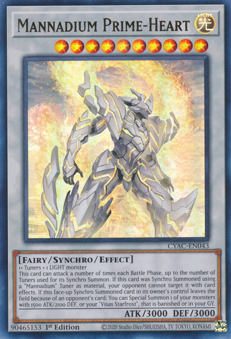 Mannadium Prime-Heart [CYAC-EN043] Ultra Rare | Exor Games Dartmouth