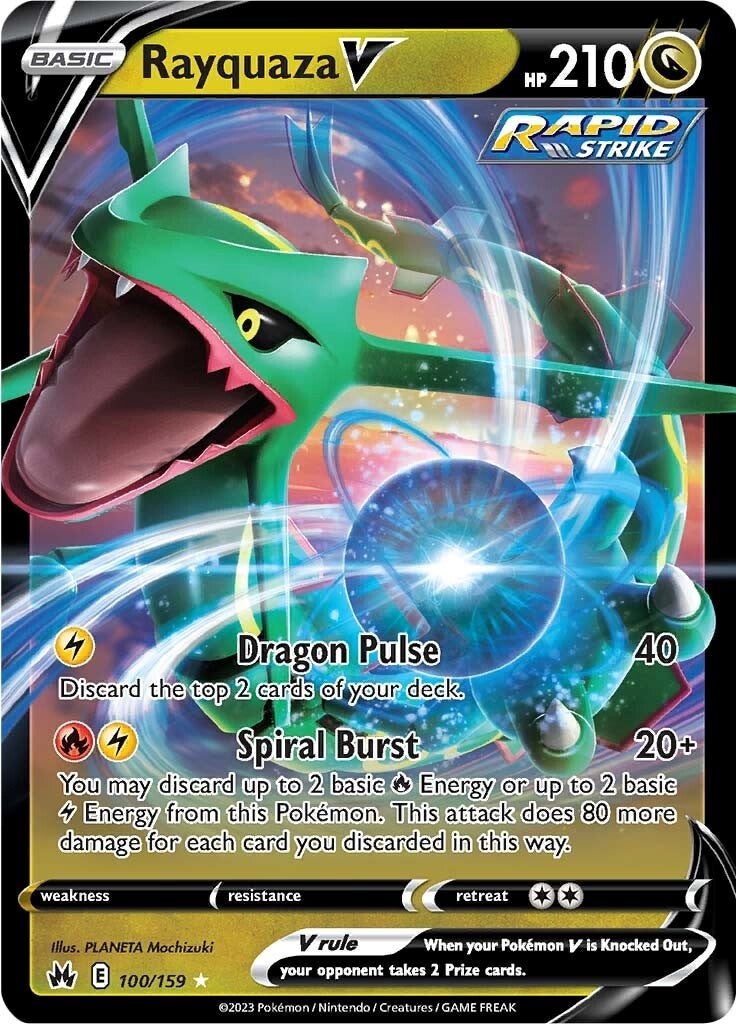 Rayquaza V (100/159) [Sword & Shield: Crown Zenith] | Exor Games Dartmouth