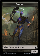 Saproling // Zombie Double-Sided Token [Ravnica Remastered Tokens] | Exor Games Dartmouth