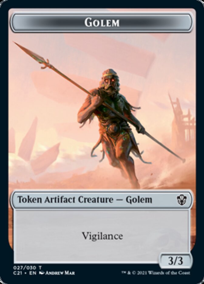 Golem (027) // Thopter Token [Commander 2021 Tokens] | Exor Games Dartmouth