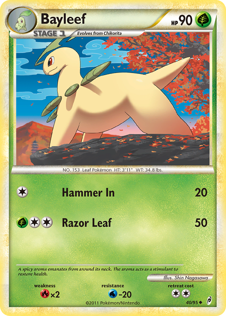 Bayleef (40/95) [HeartGold & SoulSilver: Call of Legends] | Exor Games Dartmouth