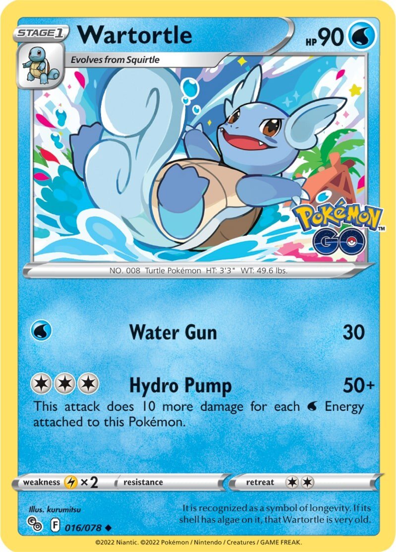 Wartortle (016/078) [Pokémon GO] | Exor Games Dartmouth