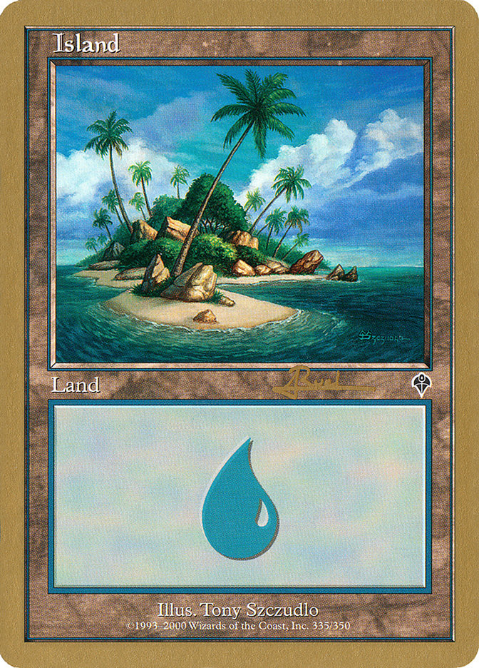 Island (ar335a) (Antoine Ruel) [World Championship Decks 2001] | Exor Games Dartmouth