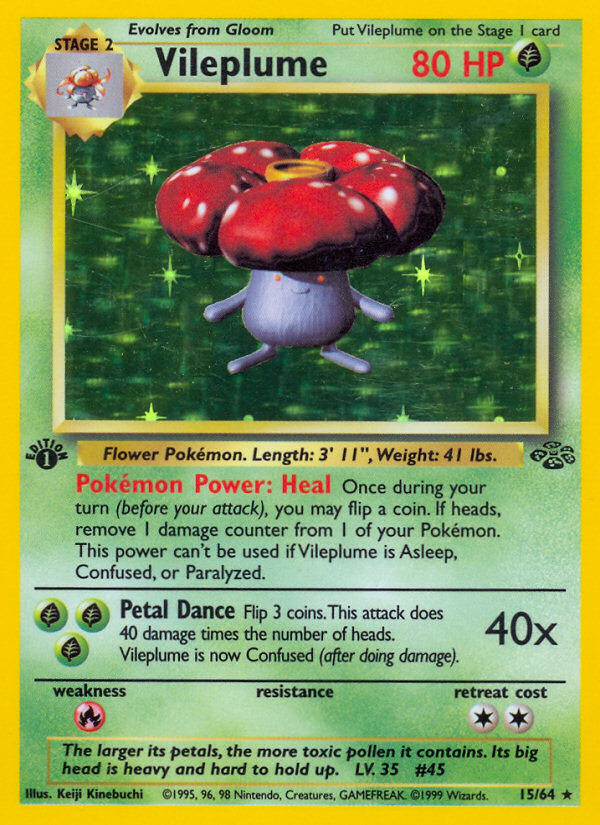 Vileplume (15/64) [Jungle 1st Edition] | Exor Games Dartmouth