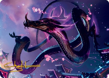 Junji, the Midnight Sky 1 Art Card (Gold-Stamped Signature) [Kamigawa: Neon Dynasty Art Series] | Exor Games Dartmouth