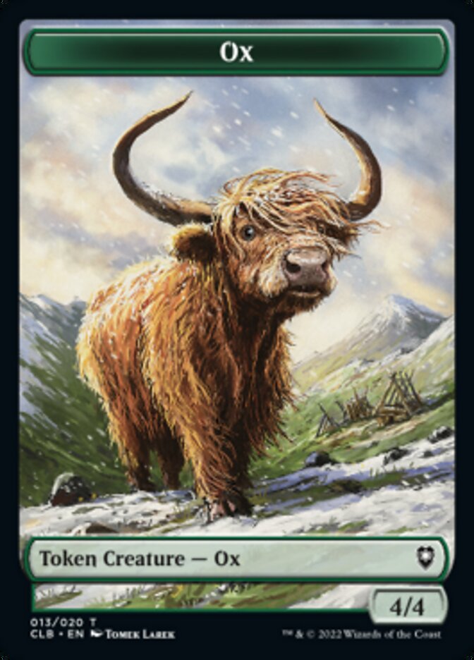 Ox Token [Commander Legends: Battle for Baldur's Gate Tokens] | Exor Games Dartmouth