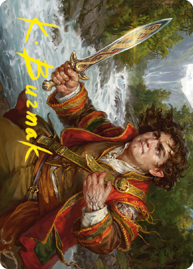 Frodo Baggins Art Card (16/81) (Gold-Stamped Signature) [The Lord of the Rings: Tales of Middle-earth Art Series] | Exor Games Dartmouth