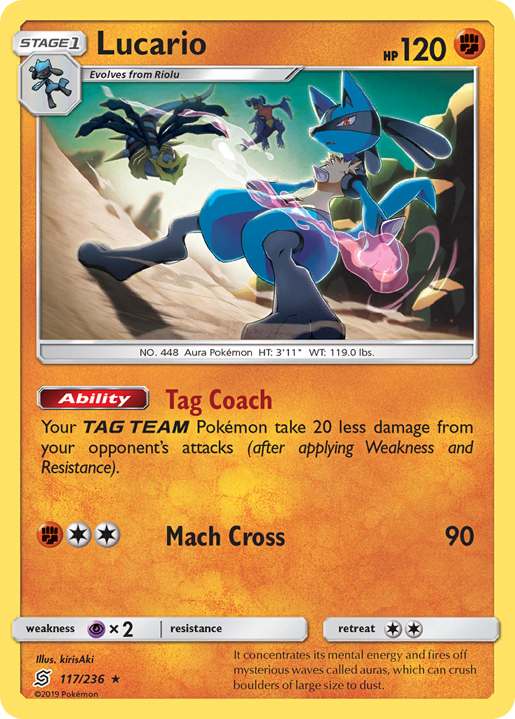 Lucario (117/236) [Sun & Moon: Unified Minds] | Exor Games Dartmouth