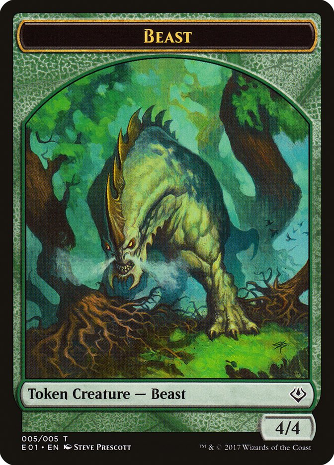 Beast (005/005) [Archenemy: Nicol Bolas Tokens] | Exor Games Dartmouth