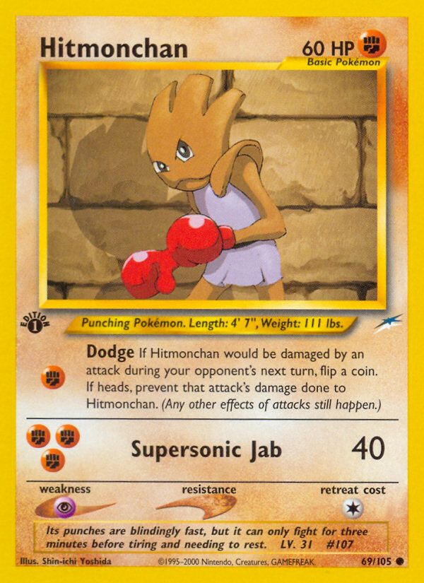 Hitmonchan (69/105) [Neo Destiny 1st Edition] | Exor Games Dartmouth